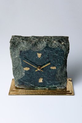 Marble Table Clock with Brass Base by Kienzle for Kienzle International, Germany-LBS-914352