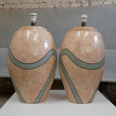 Marble Table Lamps, 1980s, Set of 2-QAV-1726383