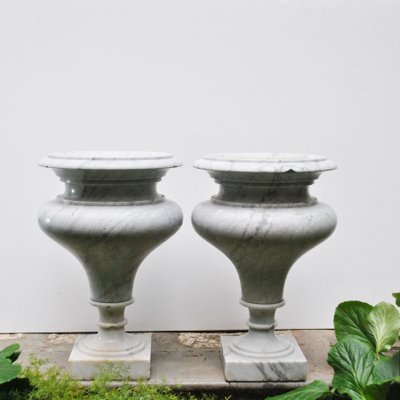 Marble Vases, 1980s, Set of 2-JQO-690417