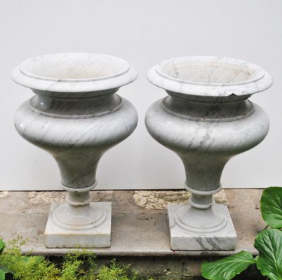 Marble Vases, 1980s, Set of 2-JQO-690417