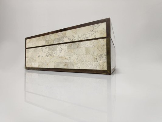 Marble, Wood and Brass Box from Maitland Smith, 1970s-JJT-828253