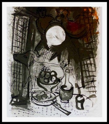 Marc Chagall, Brown Still Life, 1957, Original Lithograph-KHH-1103053