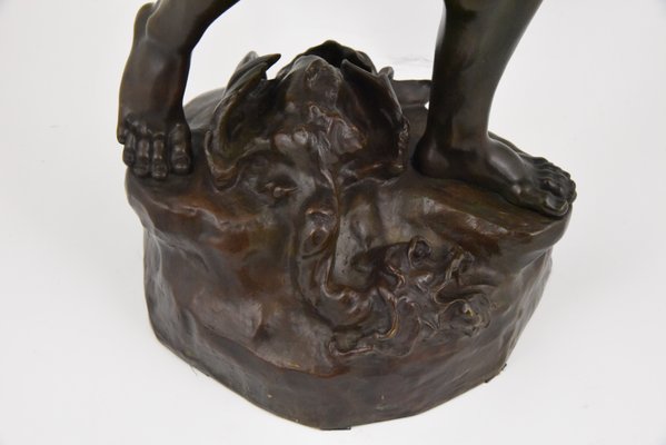 Marcel Debut, Sculpture of Aladdin and the Magic Lamp, Bronze-KTN-1318540