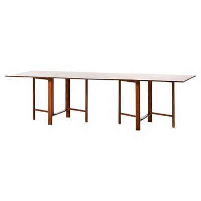 Maria Flap Dining Table in Rosewood, Beech and Brass attributed to Bruno Mathsson, 1950s-SC-2020805