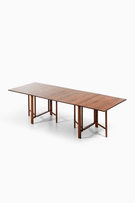 Maria Flap Dining Table in Rosewood, Beech and Brass attributed to Bruno Mathsson, 1950s-SC-2020805