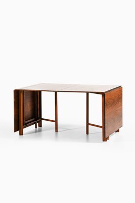 Maria Flap Dining Table in Rosewood, Beech and Brass attributed to Bruno Mathsson, 1950s-SC-2020805