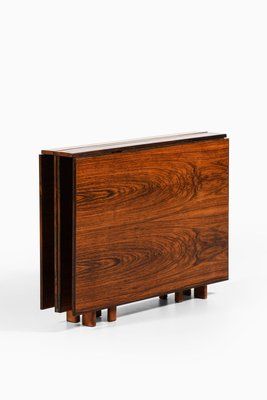 Maria Flap Dining Table in Rosewood, Beech and Brass attributed to Bruno Mathsson, 1950s-SC-2020805