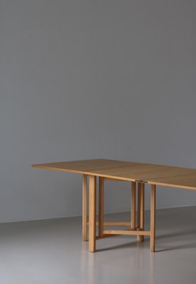 Maria Flap Folding Table in Karelian Birch attributed to Bruno Mathsson for Karl Mathsson, 1977-WRF-1721270