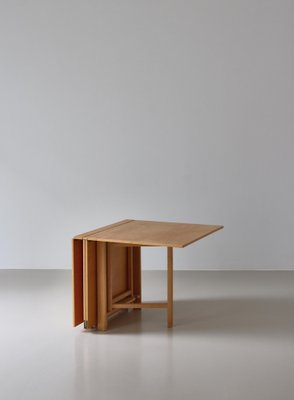 Maria Flap Folding Table in Karelian Birch attributed to Bruno Mathsson for Karl Mathsson, 1977-WRF-1721270