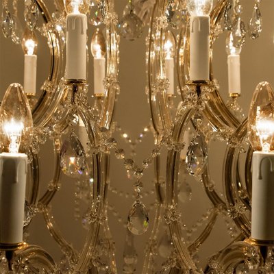 Maria Theresa Gold-Plated Swarovski Chandelier, 1950-VDW-1395271