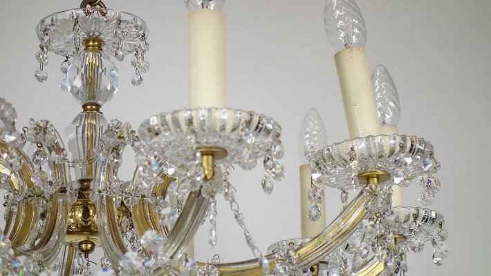 Maria Theresia Style Lead Crystal Chandelier, 1970s-NGU-1780493