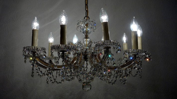 Maria Theresia Style Lead Crystal Chandelier, 1970s-NGU-1780493