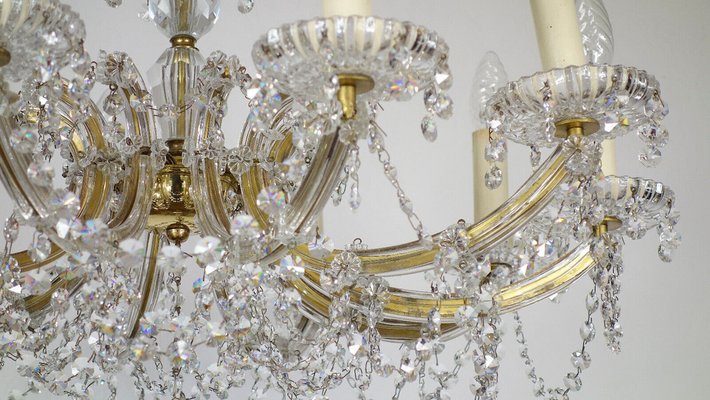 Maria Theresia Style Lead Crystal Chandelier, 1970s-NGU-1780493