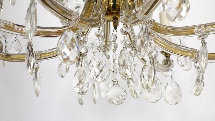 Maria Theresia Style Lead Crystal Chandelier, 1970s-NGU-1780497