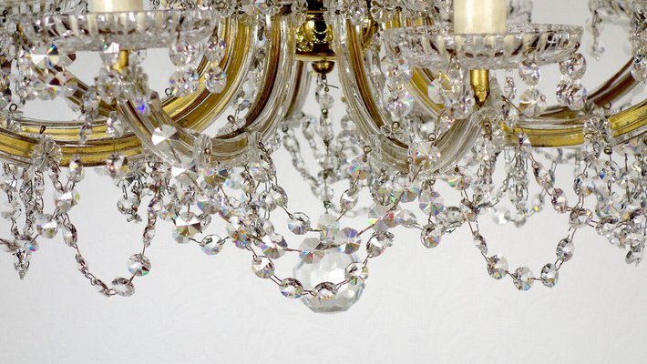 Maria Theresia Style Lead Crystal Chandelier, 1970s-NGU-1780493