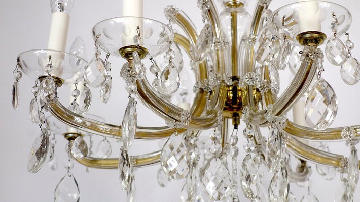 Maria Theresia Style Lead Crystal Chandelier, 1970s-NGU-1780497