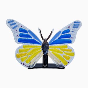 Marijke & Joop Berendsen, Butterfly, Blue and Yellow, 2024, Glass-QAI-2035855