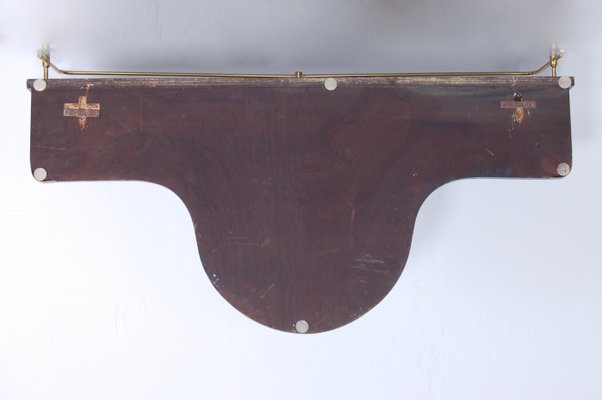 Marine Style Coat Rack with Porthole Mirror and Brass Details-XSG-1009501