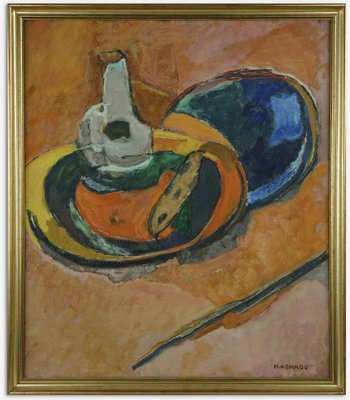 Mario Asnago, Still Life, Oil Painting, Mid-20th Century-ZCI-1770170