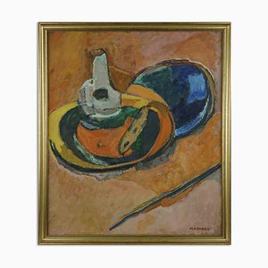 Mario Asnago, Still Life, Oil Painting, Mid-20th Century-ZCI-1770170