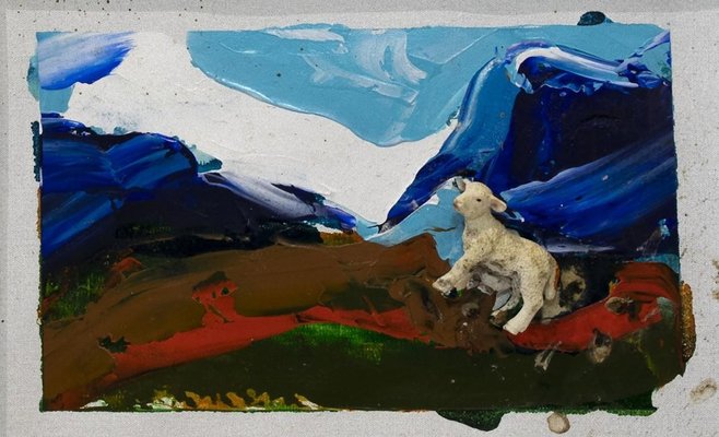 Mario Schifano, Untitled, Lamb, Mixed Media, 1995-ZCI-1775820