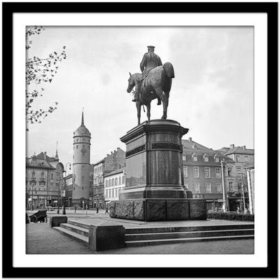 Market Square with Monument of Louis IV, Darmstadt, Germany, 1938, Printed 2021-DYV-997874