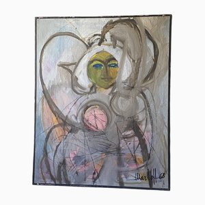 Marloff, Woman's Portrait, 1968, Painting-TEP-1720315