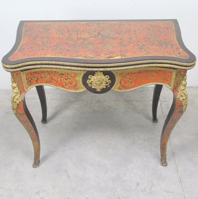 Marquetry Game Table-NE-796137