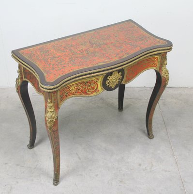 Marquetry Game Table-NE-796137