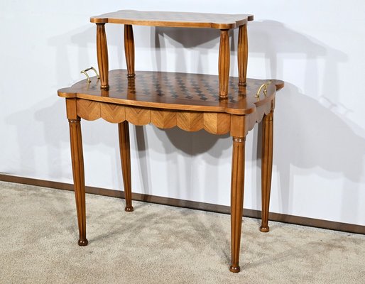 Marquetry Side Table, 1940s-RVK-1806941