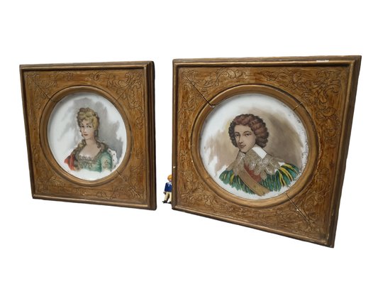 Married Couple, 1890s, Oil Paintings, Framed, Set of 2-ZVO-1811790