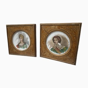 Married Couple, 1890s, Oil Paintings, Framed, Set of 2-ZVO-1811790