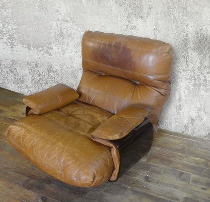 Marsala Leather Armchair by Michel Ducoy for Ligne Roset, 1970-DQG-1591141