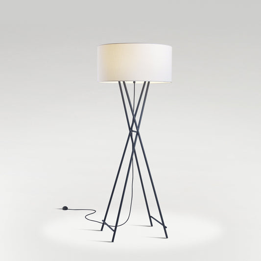 CALA METAL P145 - Iron floor lamp with PET shade by Marset