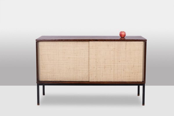 Martin Visser. Sideboard in Wenge and Raffia. 1970s-CEJ-2026346