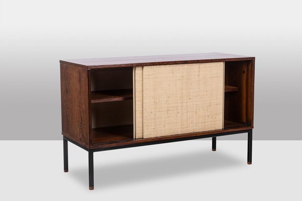 Martin Visser. Sideboard in Wenge and Raffia. 1970s-CEJ-2026346