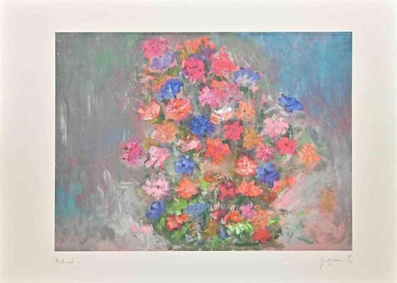 Martine Goeyens, Flowers, Digigraph, Late 20th Century-ZCI-1759229