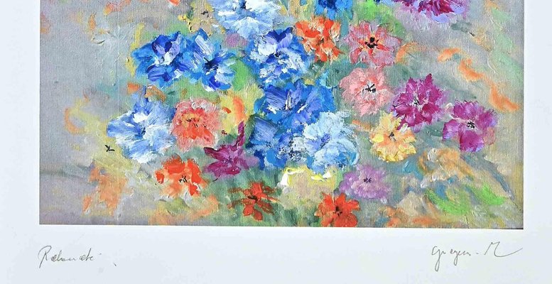 Martine Goeyens, Flowers, Digigraph Print, Late 20th Century-ZCI-1759228