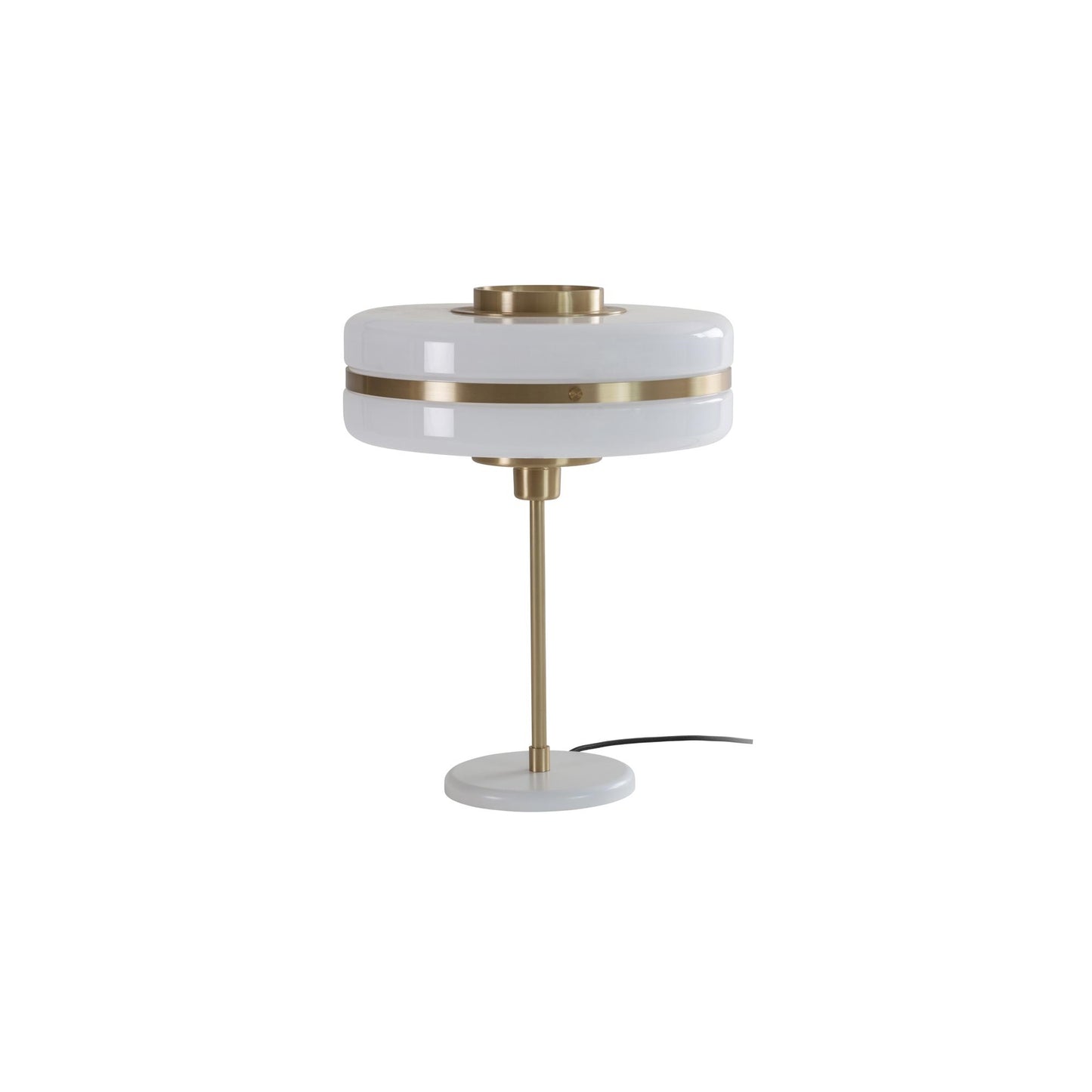 Masina Table Lamp by Bert Frank #Brushed Brass/ Opal Glass