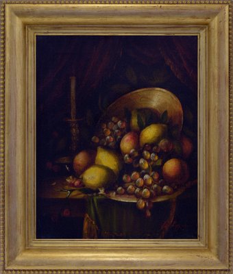 Massimo Reggiani, Still-Life, Early 1990s, Oil on Canvas, Framed-VHF-1210216