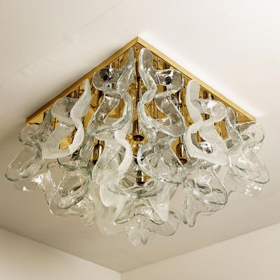 Massive Catena Murano Glass Flush Mount Chandelier by J.T. Kalmar, 1970s-VDW-1158575