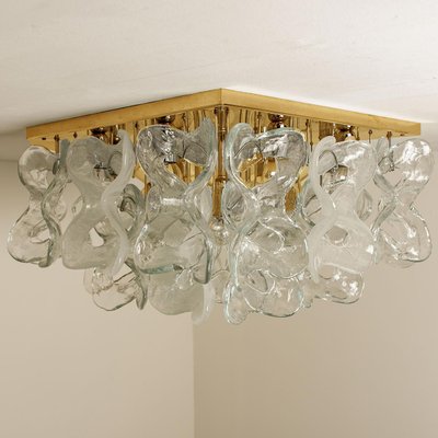 Massive Catena Murano Glass Flush Mount Chandelier by J.T. Kalmar, 1970s-VDW-1158575