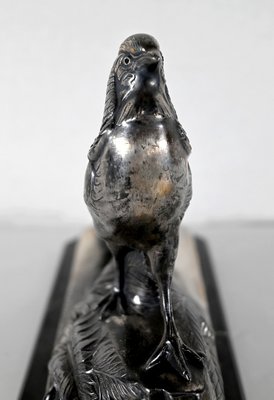 Maurice Frecourt, The Pheasant, 1910, Metal & Marble-RVK-1395851