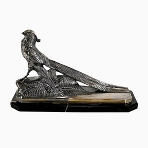 Maurice Frecourt, The Pheasant, 1910, Metal & Marble-RVK-1395851