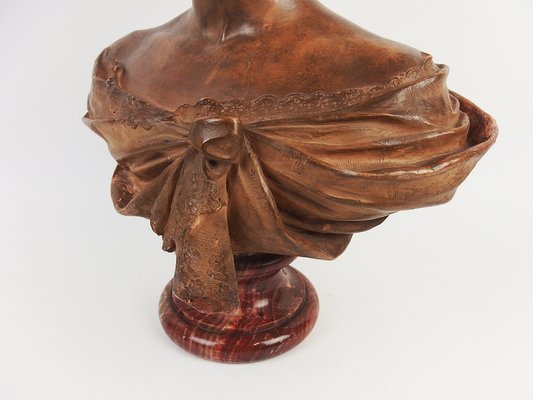 Max Blondat, Art Nouveau Bust, 1898, Terracotta-LW-1750145