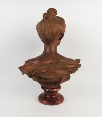 Max Blondat, Art Nouveau Bust, 1898, Terracotta-LW-1750145