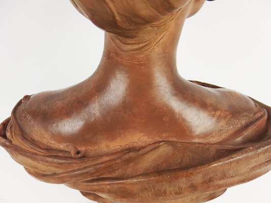 Max Blondat, Art Nouveau Bust, 1898, Terracotta-LW-1750145