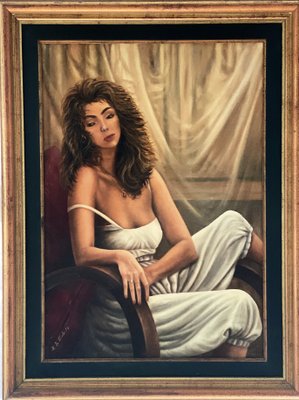 Max De Winter, Flavia, 1980s, Oil on Canvas-VHF-1057732