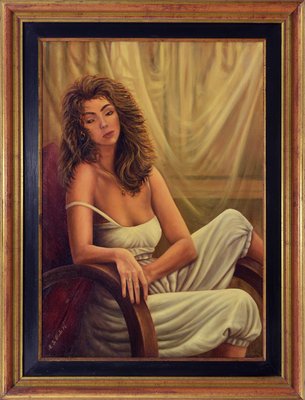 Max De Winter, Flavia, 1980s, Oil on Canvas-VHF-1057732