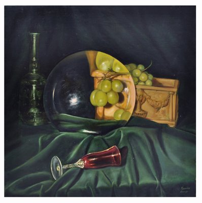 Maximilian Ciccone, The Lens and the Grapes, 2002, Oil on Canvas, Framed-YUW-1298502